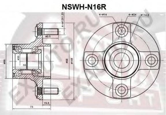 ASVA NSWHN16R Маточина колеса