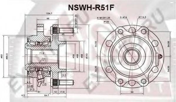 ASVA NSWHR51F Маточина колеса