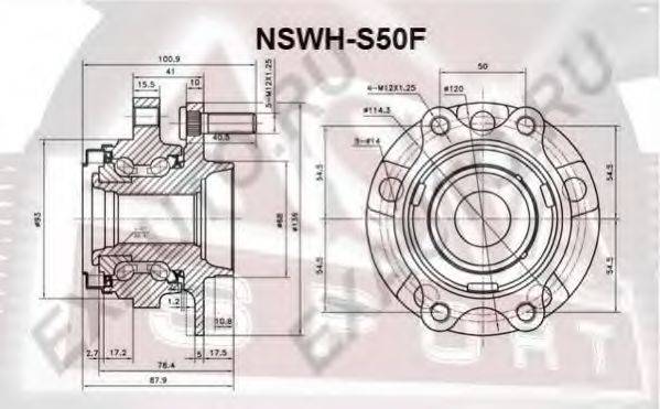 ASVA NSWHS50F Маточина колеса