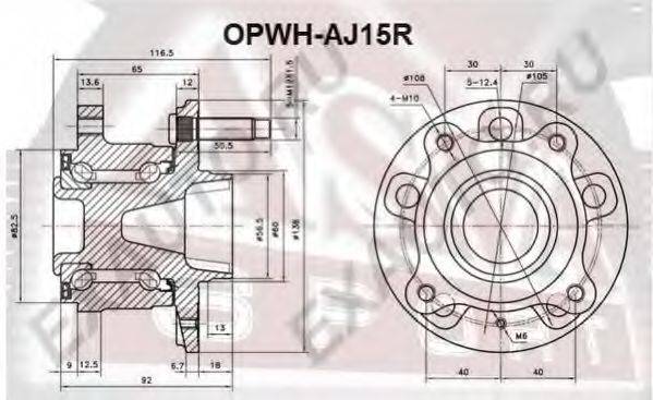 ASVA OPWHAJ15R Маточина колеса