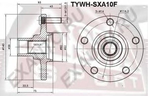 ASVA TYWHSXA10F Маточина колеса