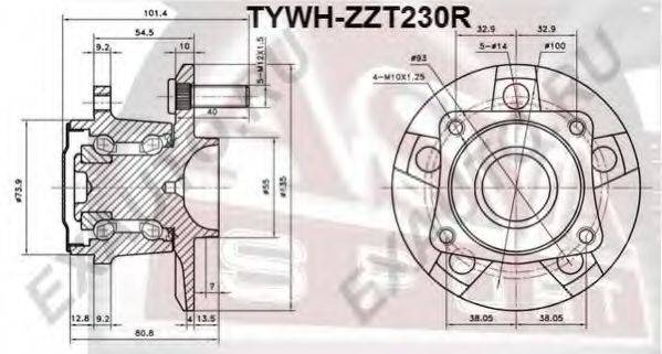 ASVA TYWHZZT230R Маточина колеса