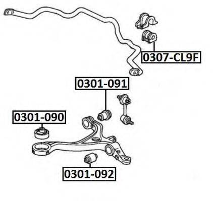 ASVA 0301092 Підвіска, важіль незалежної підвіски колеса