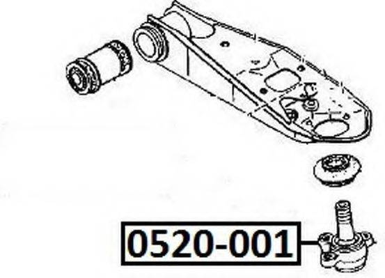 ASVA 0520001 несучий / напрямний шарнір