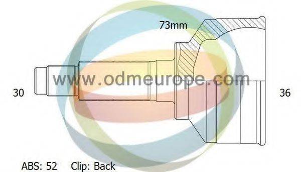 ODM-MULTIPARTS 12080659 Шарнірний комплект, приводний вал