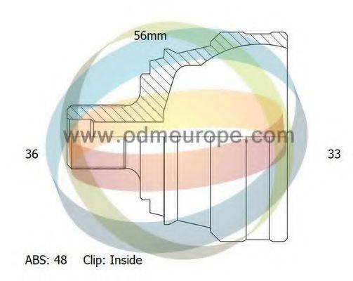 ODM-MULTIPARTS 12151676 Шарнірний комплект, приводний вал