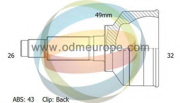 ODM-MULTIPARTS 12271402 Шарнірний комплект, приводний вал