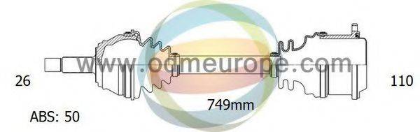 ODM-MULTIPARTS 18223021 Приводний вал