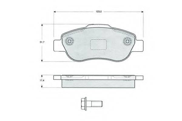 PROCODIS FRANCE PF1443 Комплект гальмівних колодок, дискове гальмо