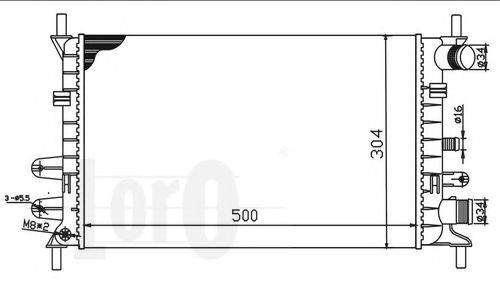 LORO 0170170010 Радіатор, охолодження двигуна