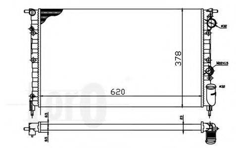 LORO 0420170011 Радіатор, охолодження двигуна