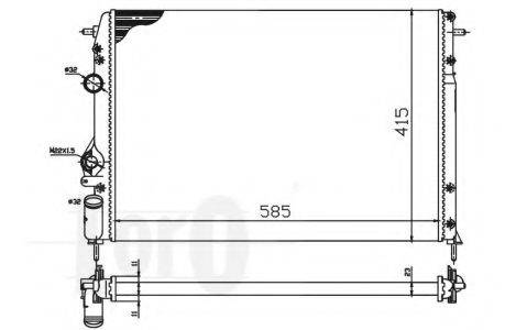 LORO 0420170036 Радіатор, охолодження двигуна