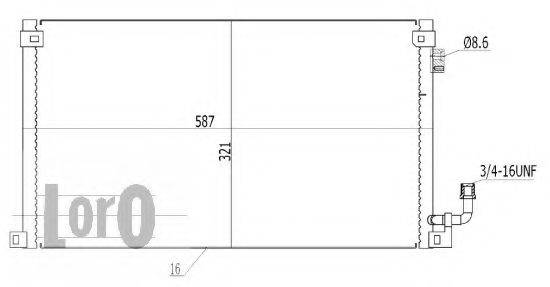 LORO 0090160023 Конденсатор, кондиціонер