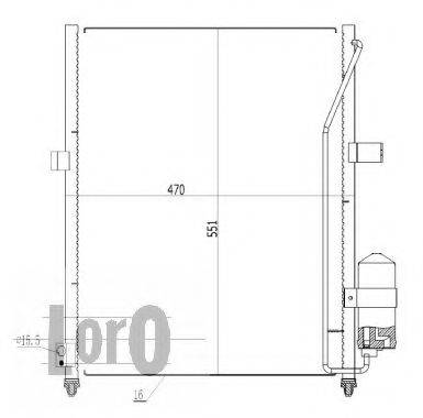 LORO 0330160007 Конденсатор, кондиціонер