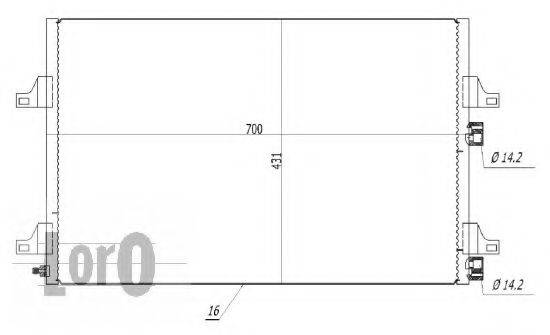 LORO 0420160016 Конденсатор, кондиціонер