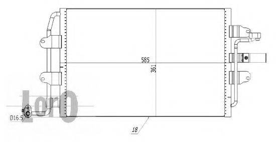 LORO 0530160028 Конденсатор, кондиціонер