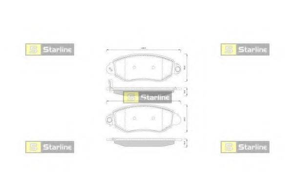 STARLINE BDS244 Комплект гальмівних колодок, дискове гальмо