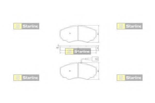 STARLINE BDS839P Комплект гальмівних колодок, дискове гальмо