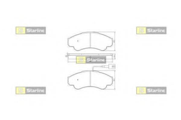 STARLINE BDS254 Комплект гальмівних колодок, дискове гальмо