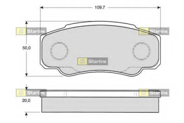 STARLINE BDS328 Комплект гальмівних колодок, дискове гальмо