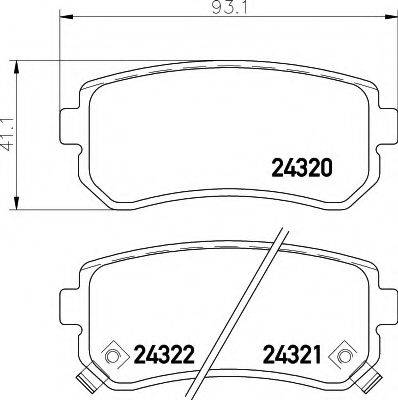 COBREQ N1259 Комплект гальмівних колодок, дискове гальмо