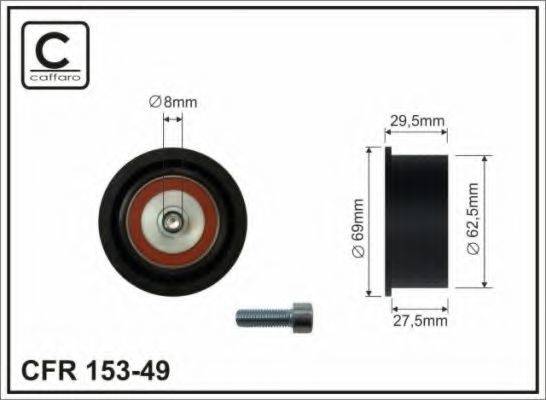 CAFFARO 15349 Паразитний / Ведучий ролик, зубчастий ремінь