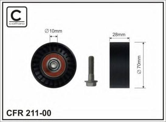 CAFFARO 21100 Паразитний / провідний ролик, полікліновий ремінь