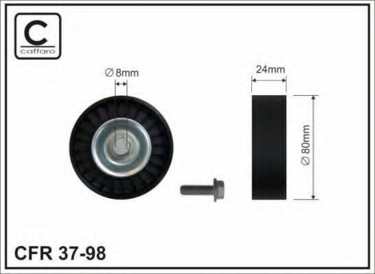 CAFFARO 3798 Паразитний / провідний ролик, полікліновий ремінь