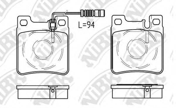 NIBK PN0030W Комплект гальмівних колодок, дискове гальмо