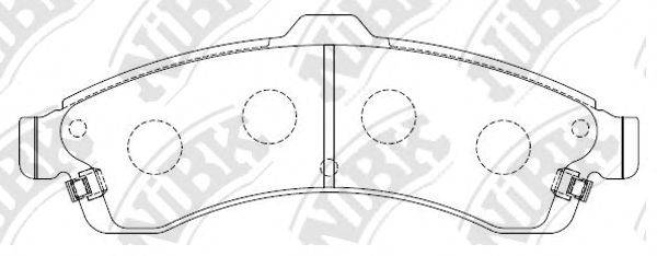 NIBK PN0077 Комплект гальмівних колодок, дискове гальмо