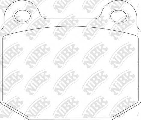 NIBK PN0226 Комплект гальмівних колодок, дискове гальмо