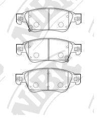 NIBK PN0388 Комплект гальмівних колодок, дискове гальмо