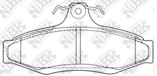 NIBK PN0424 Комплект гальмівних колодок, дискове гальмо