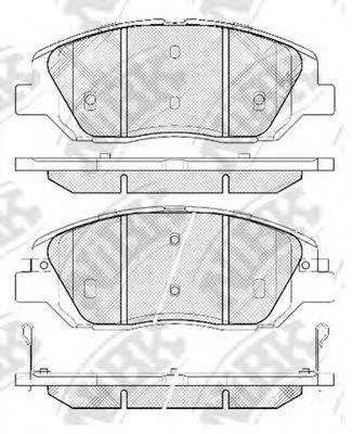 NIBK PN0446 Комплект гальмівних колодок, дискове гальмо