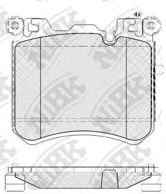 NIBK PN0495 Комплект гальмівних колодок, дискове гальмо