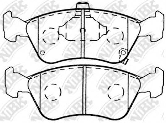 NIBK PN1170 Комплект гальмівних колодок, дискове гальмо