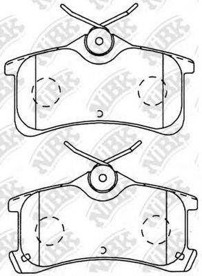 NIBK PN1220 Комплект гальмівних колодок, дискове гальмо