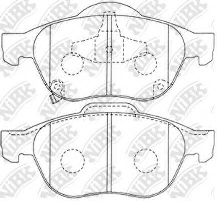 NIBK PN1236 Комплект гальмівних колодок, дискове гальмо