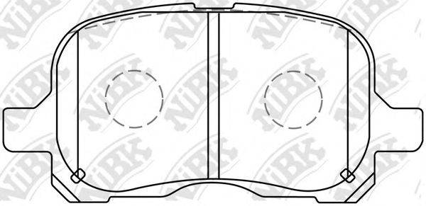 NIBK PN1302 Комплект гальмівних колодок, дискове гальмо