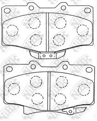NIBK PN1351 Комплект гальмівних колодок, дискове гальмо