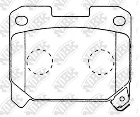 NIBK PN1361 Комплект гальмівних колодок, дискове гальмо