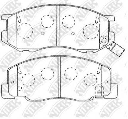 NIBK PN1404 Комплект гальмівних колодок, дискове гальмо