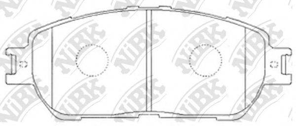 NIBK PN1480 Комплект гальмівних колодок, дискове гальмо