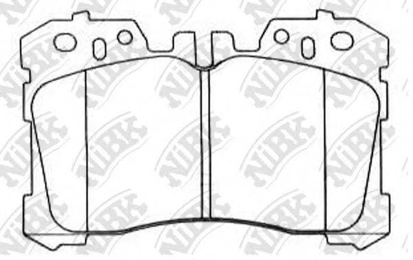 NIBK PN1833 Комплект гальмівних колодок, дискове гальмо