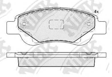 NIBK PN1841 Комплект гальмівних колодок, дискове гальмо