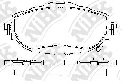 NIBK PN21001 Комплект гальмівних колодок, дискове гальмо