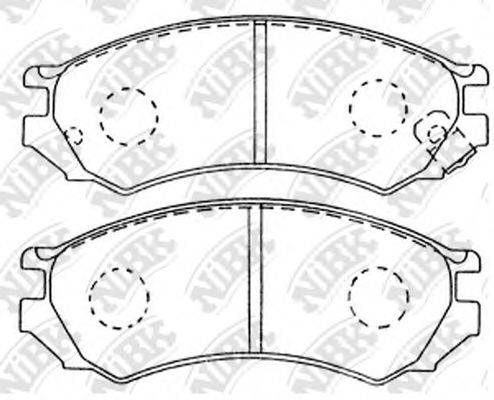NIBK PN2188 Комплект гальмівних колодок, дискове гальмо