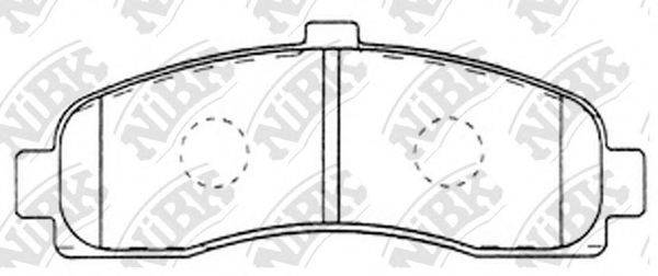 NIBK PN2191 Комплект гальмівних колодок, дискове гальмо
