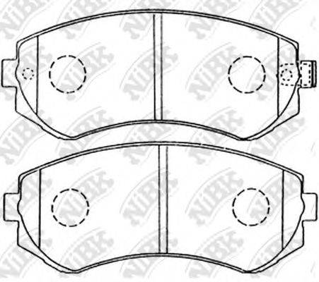 NIBK PN2199 Комплект гальмівних колодок, дискове гальмо