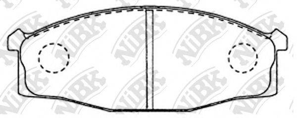 NIBK PN2204 Комплект гальмівних колодок, дискове гальмо